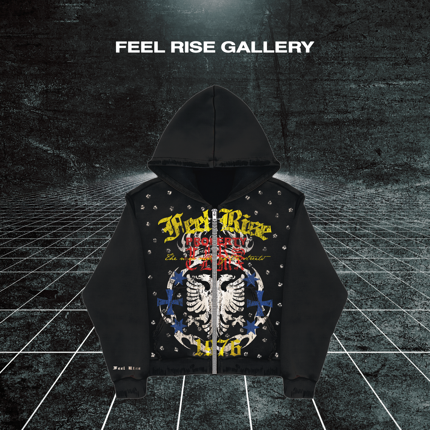 ziiper hoodie "NEW ORDER"