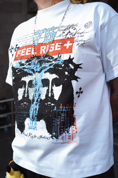 Playera blanca "Pain & Promise"