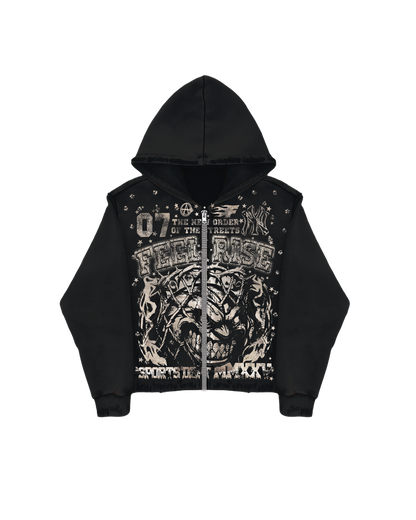 ZIPPER HOODIE "RECORD"